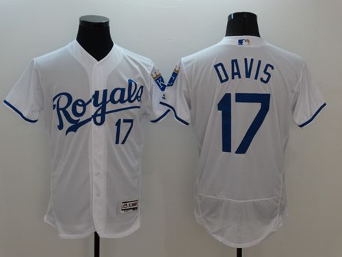 Royals #17 Wade Davis White Flexbase Authentic Collection Stitched MLB Jersey Royals #17 Wade Davis White Flexbase Authentic Collection Stitched MLB Jersey
