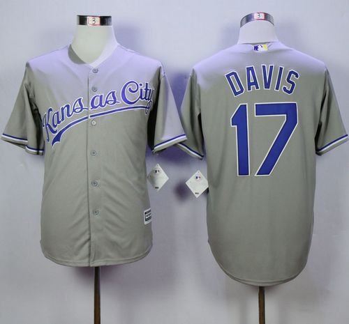 Royals #17 Wade Davis Grey New Cool Base Stitched MLB Jersey Royals #17 Wade Davis Grey New Cool Base Stitched MLB Jersey