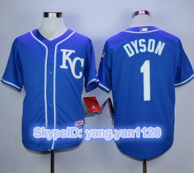 Royals #1 Jarrod Dyson Blue Alternate 2 Cool Base Stitched MLB Jersey Royals #1 Jarrod Dyson Blue Alternate 2 Cool Base Stitched MLB Jersey