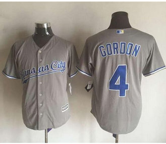 Kansas City Royals #4 Alex Gordon New Grey Cool Base Stitched MLB Jersey Kansas City Royals #4 Alex Gordon New Grey Cool Base Stitched MLB Jersey