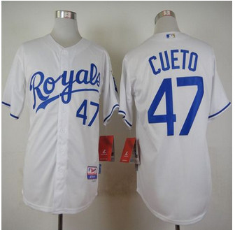 Kansas City Royals #47 Johnny Cueto White Cool Base Stitched Baseball Jersey Kansas City Royals #47 Johnny Cueto White Cool Base Stitched Baseball Jersey