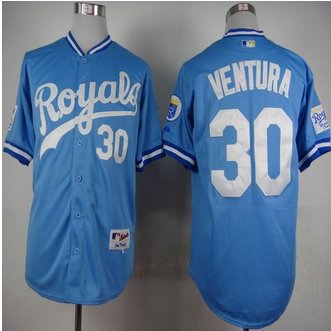 Kansas City Royals #30 Yordano Ventura Light Blue 1985 Turn Back The Clock Stitched Baseball jersey Kansas City Royals #30 Yordano Ventura Light Blue 1985 Turn Back The Clock Stitched Baseball jersey