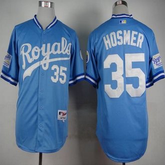 Kansas City Royals #35 Eric Hosmer Light Blue 1985 Turn Back The Clock Stitched Baseball jersey Kansas City Royals #35 Eric Hosmer Light Blue 1985 Turn Back The Clock Stitched Baseball jersey