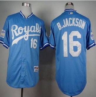 Kansas City Royals #16 Bo Jackson Light Blue 1985 Turn Back The Clock Stitched Baseball jersey Kansas City Royals #16 Bo Jackson Light Blue 1985 Turn Back The Clock Stitched Baseball jersey
