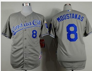 Kansas City Royals #8 Mike Moustakas Grey Cool Base Baseball Jersey Kansas City Royals #8 Mike Moustakas Grey Cool Base Baseball Jersey