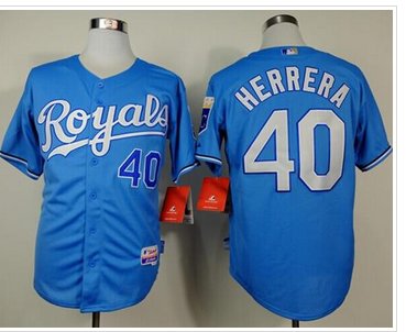 Kansas City Royals #40 Kelvin Herrera Light Blue Alternate Cool Base Stitched Baseball Jersey Kansas City Royals #40 Kelvin Herrera Light Blue Alternate Cool Base Stitched Baseball Jersey