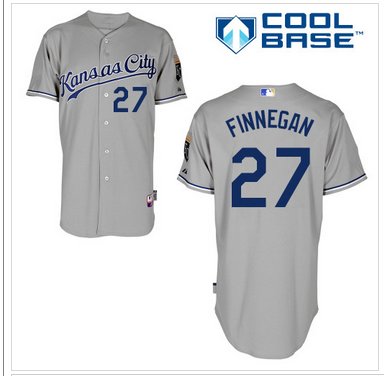 Royals #27 Brandon Finnegan Grey Cool Base Stitched Baseball Jersey Royals #27 Brandon Finnegan Grey Cool Base Stitched Baseball Jersey