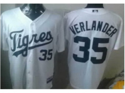MLB Detroit Tigers #35 Justin Verlander White Jerseys MLB Detroit Tigers #35 Justin Verlander White Jerseys