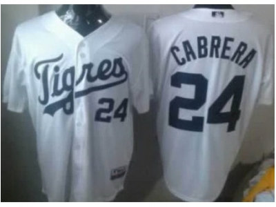 MLB Detroit Tigers #24 Miguel Cabrera White Jerseys MLB Detroit Tigers #24 Miguel Cabrera White Jerseys