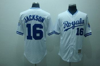 Kansas City Royals 16 Bo jackson white jerseys Mitchell and ness Kansas City Royals 16 Bo jackson white jerseys Mitchell and ness