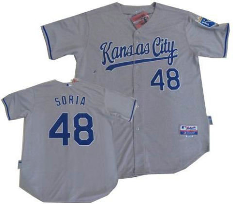 Kansas City Royals 48 Joakim Soria jerseys gray Kansas City Royals 48 Joakim Soria jerseys gray