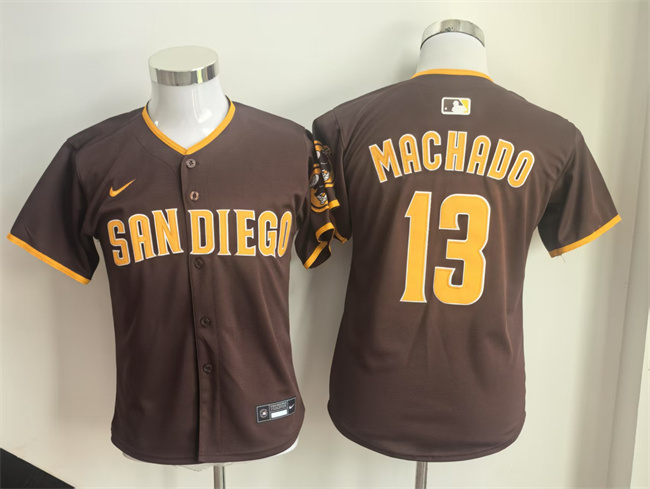 Youth San Diego Padres #13 Manny Machado Brown Limited Stitched Baseball Jersey Youth San Diego Padres #13 Manny Machado Brown Limited Stitched Baseball Jersey