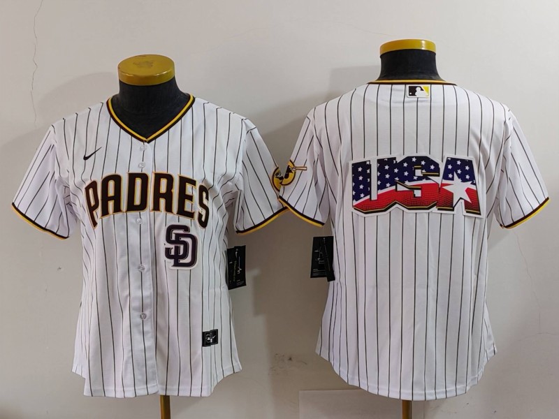 Women's San Diego Padres Big Logo Cool Base Stitched Baseball Jersey 2 Women's San Diego Padres Big Logo Cool Base Stitched Baseball Jersey 2