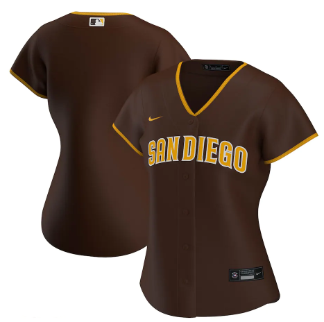 Women's San Diego Padres Blank Brown Cool Base Stitched Baseball Jersey(Run Small) Women's San Diego Padres Blank Brown Cool Base Stitched Baseball Jersey(Run Small)
