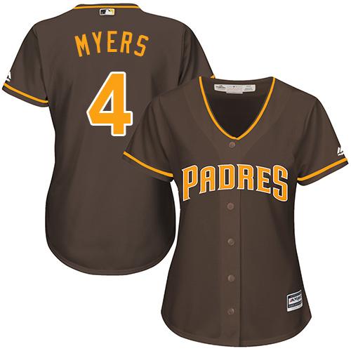 Padres #4 Wil Myers Brown Alternate Women's Stitched MLB Jersey Padres #4 Wil Myers Brown Alternate Women's Stitched MLB Jersey