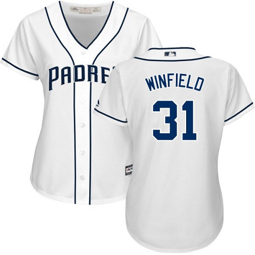 Padres #31 Dave Winfield White Home Women's Stitched MLB Jersey Padres #31 Dave Winfield White Home Women's Stitched MLB Jersey
