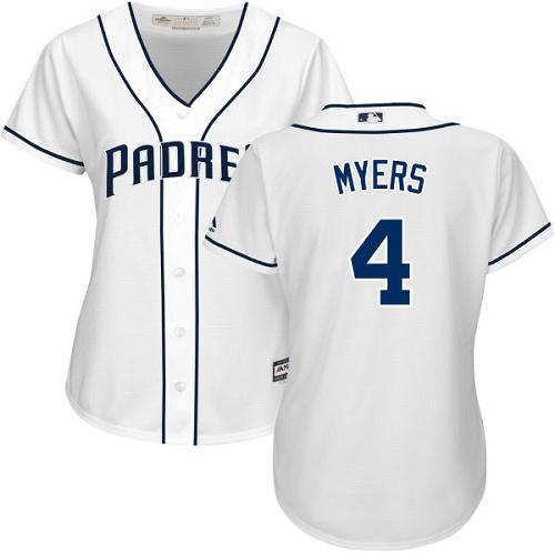 Padres #4 Wil Myers White Home Women's Stitched MLB Jersey Padres #4 Wil Myers White Home Women's Stitched MLB Jersey