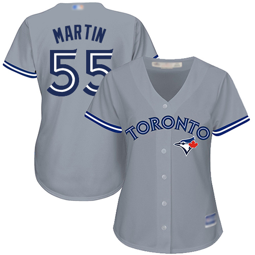 Blue Jays #55 Russell Martin Grey Road Women's Stitched Baseball Jersey Blue Jays #55 Russell Martin Grey Road Women's Stitched Baseball Jersey