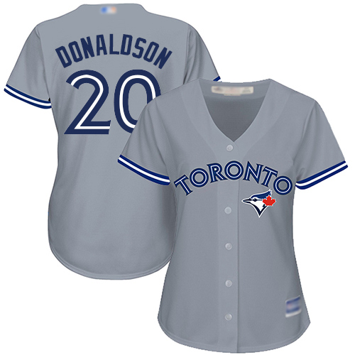Blue Jays #20 Josh Donaldson Grey Road Women's Stitched Baseball Jersey Blue Jays #20 Josh Donaldson Grey Road Women's Stitched Baseball Jersey
