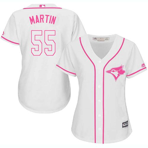 Blue Jays #55 Russell Martin White Pink Fashion Women's Stitched MLB Jersey Blue Jays #55 Russell Martin White Pink Fashion Women's Stitched MLB Jersey