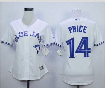 Women Blue Jays #14 David Price White Home Stitched Baseball Jersey Women Blue Jays #14 David Price White Home Stitched Baseball Jersey