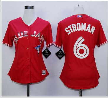 Women Blue Jays #6 Marcus Stroman Red Canada Day Stitched MLB Jersey Women Blue Jays #6 Marcus Stroman Red Canada Day Stitched MLB Jersey