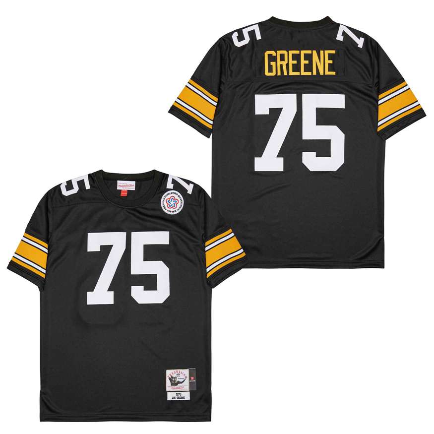 Mitchell And Ness Steelers #75 Throwback Stitched NFL Jersey 6 Mitchell And Ness Steelers #75 Throwback Stitched NFL Jersey 6