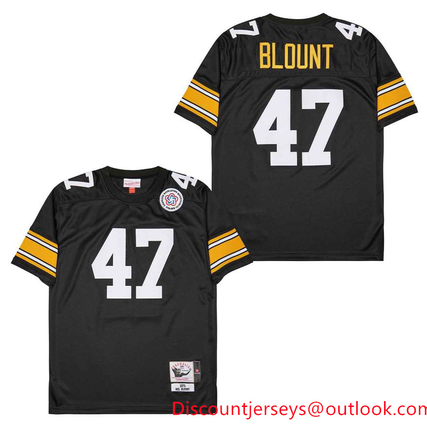 Mitchell And Ness Steelers #47 Throwback Stitched NFL Jersey 5 Mitchell And Ness Steelers #47 Throwback Stitched NFL Jersey 5