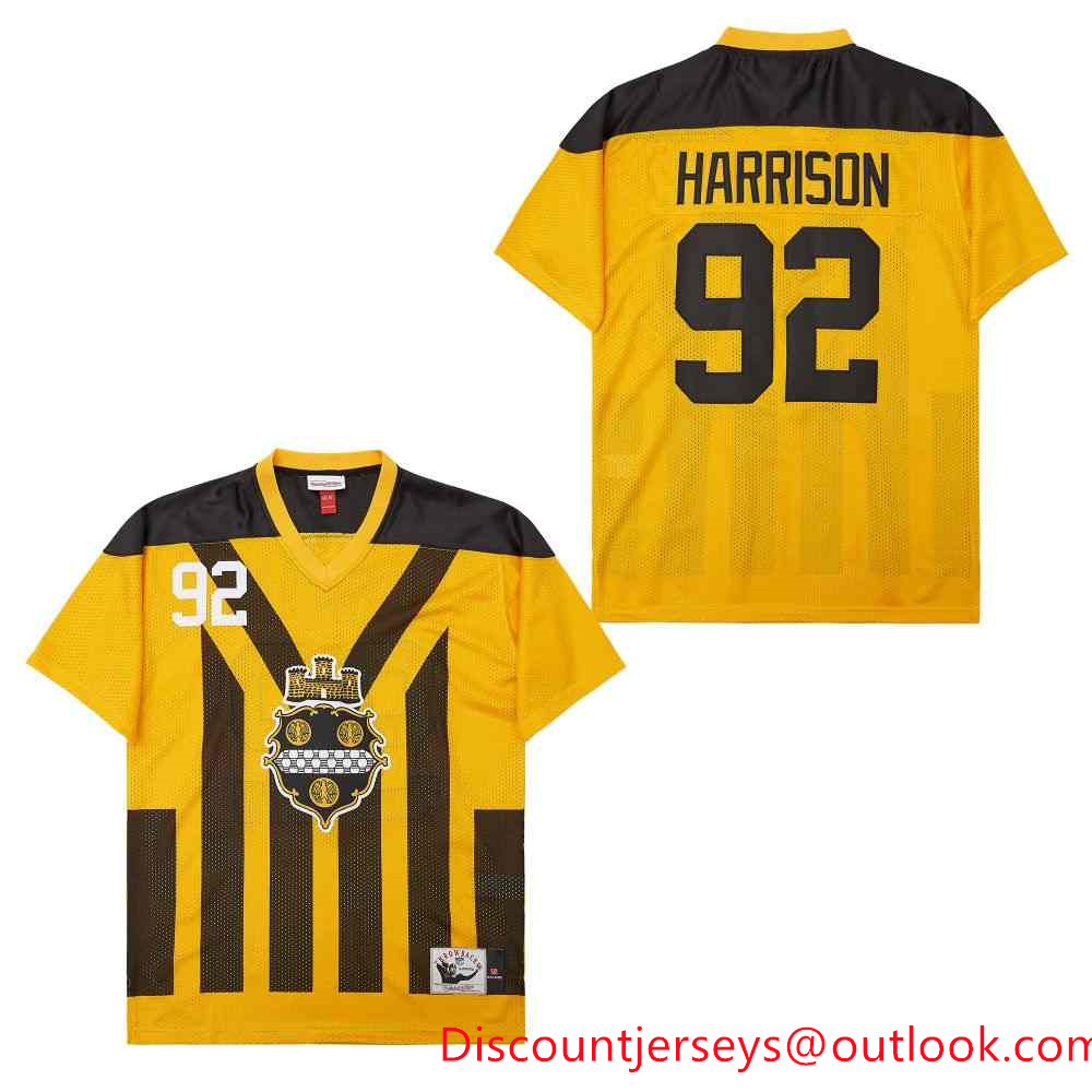 Mitchell And Ness Steelers #92 Throwback Stitched NFL Jersey