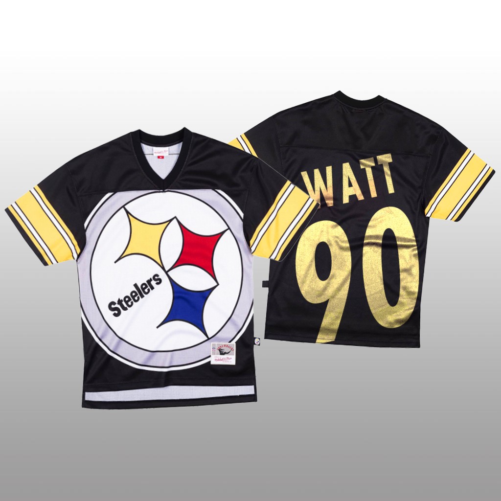 NFL Pittsburgh Steelers #90 T.J. Watt Black Men's Mitchell & Nell Big Face Fashion Limited NFL Jersey NFL Pittsburgh Steelers #90 T.J. Watt Black Men's Mitchell & Nell Big Face Fashion Limited NFL Jersey