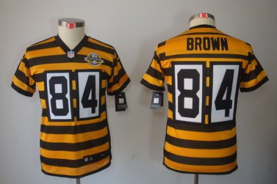 Pittsburgh Steelers #84 Antonio Brown Yellow-Black 80th Throwback Jerseys Pittsburgh Steelers #84 Antonio Brown Yellow-Black 80th Throwback Jerseys