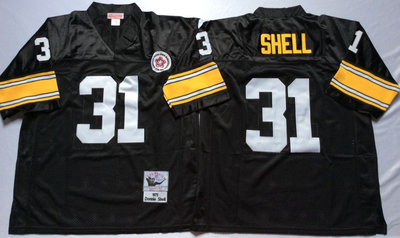Steelers 31 Donnie Shell Black Throwback Jersey Steelers 31 Donnie Shell Black Throwback Jersey