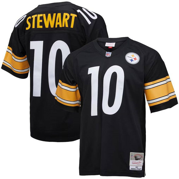 Men's Pittsburgh Steelers #10 Kordell Stewart Black Stitched Football Jersey