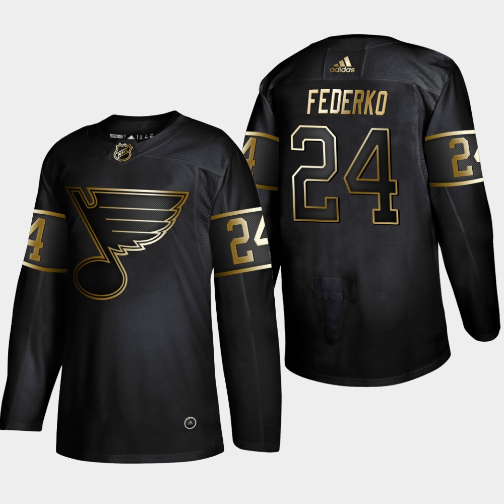 Blues 24 Bernie Federko Black Gold Adidas Jersey Blues 24 Bernie Federko Black Gold Adidas Jersey