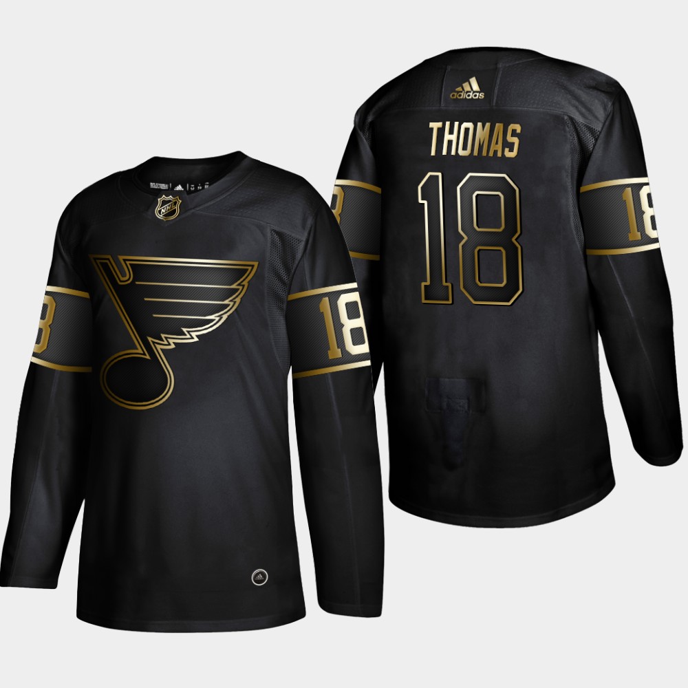 Blues 18 Robert Thomas Black Gold Adidas Jersey Blues 18 Robert Thomas Black Gold Adidas Jersey