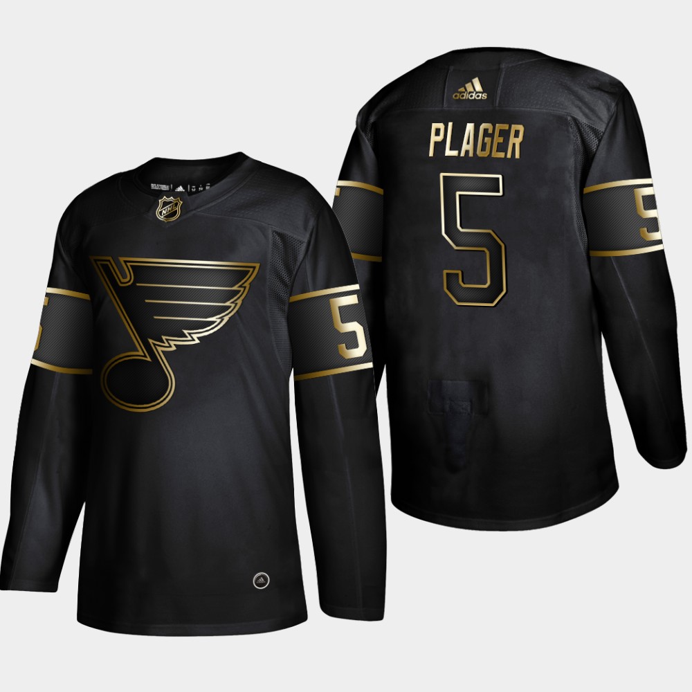 Blues 5 Bob Plager Black Gold Adidas Jersey Blues 5 Bob Plager Black Gold Adidas Jersey