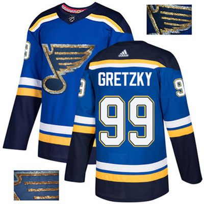 Adidas Blues #99 Wayne Gretzky Blue Home Authentic Fashion Gold Stitched NHL Jersey Adidas Blues #99 Wayne Gretzky Blue Home Authentic Fashion Gold Stitched NHL Jersey
