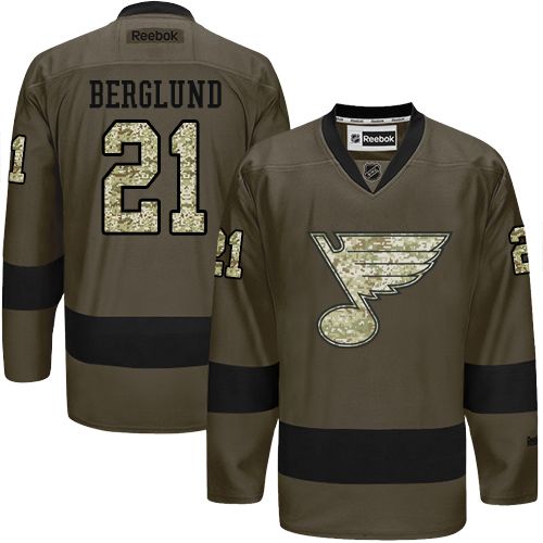 Blues #21 Patrik Berglund Green Salute to Service Stitched NHL Jersey Blues #21 Patrik Berglund Green Salute to Service Stitched NHL Jersey