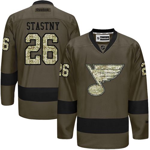 Blues #26 Paul Stastny Green Salute to Service Stitched NHL Jersey Blues #26 Paul Stastny Green Salute to Service Stitched NHL Jersey