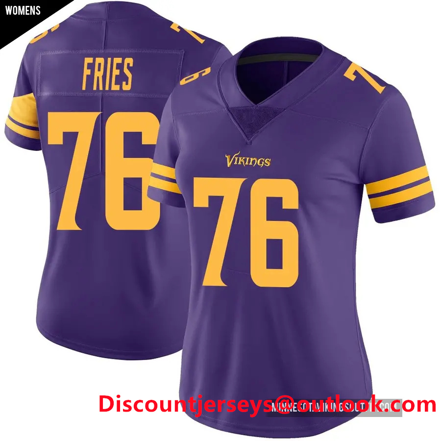 Women's Minnesota Vikings #76 Will Fries Purple Limited Classic Vapor F.U.S.E. Jerseys Women's Minnesota Vikings #76 Will Fries Purple Limited Classic Vapor F.U.S.E. Jerseys