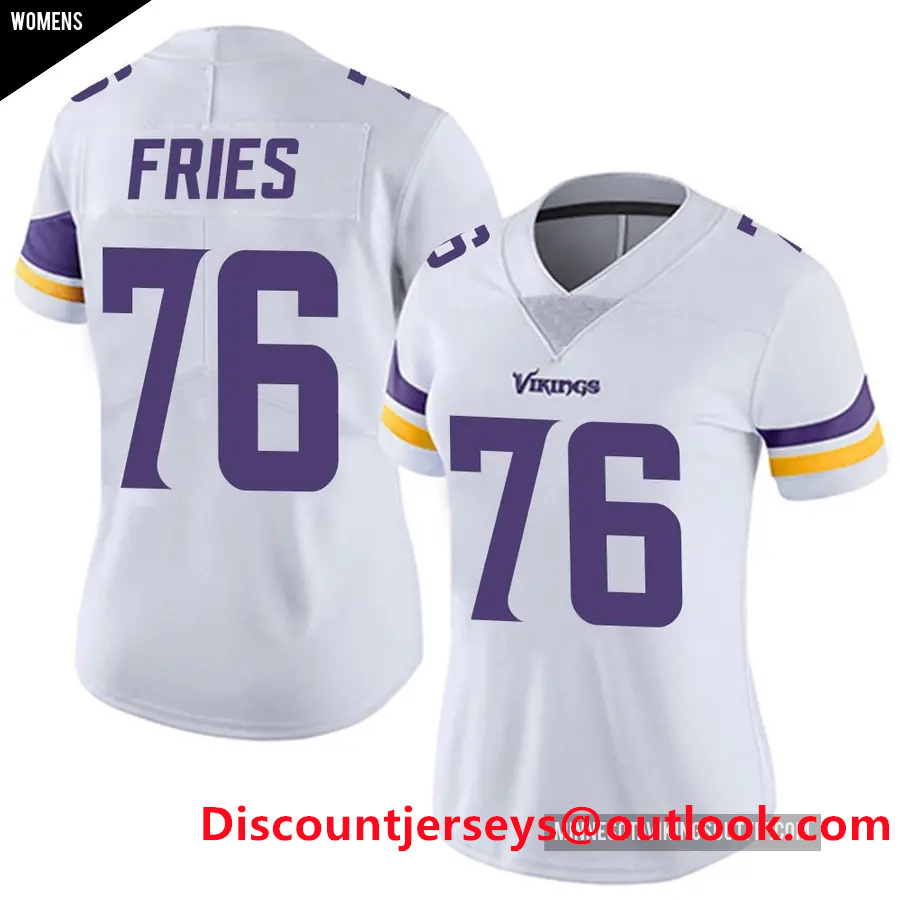 Women's Minnesota Vikings #76 Will Fries White Limited Classic Vapor F.U.S.E. Jersey Women's Minnesota Vikings #76 Will Fries White Limited Classic Vapor F.U.S.E. Jersey