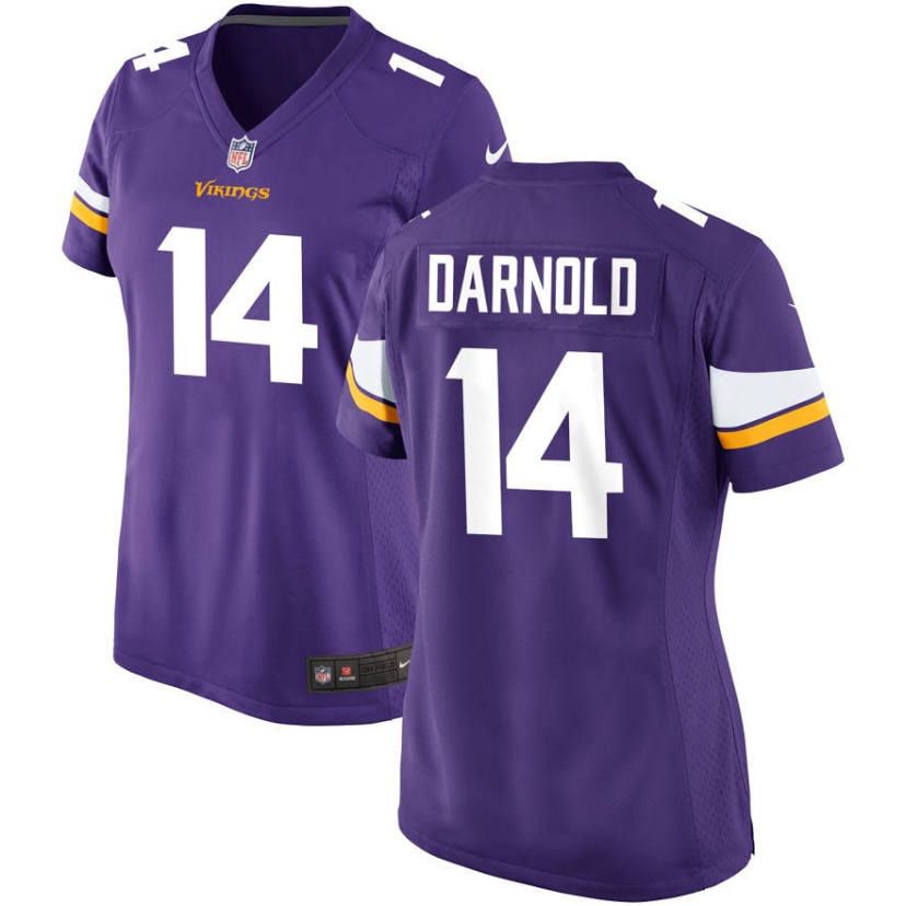Women's Minnesota Vikings #14 Sam Darnold Purple Vapor Untouchable Limited Stitched Jersey