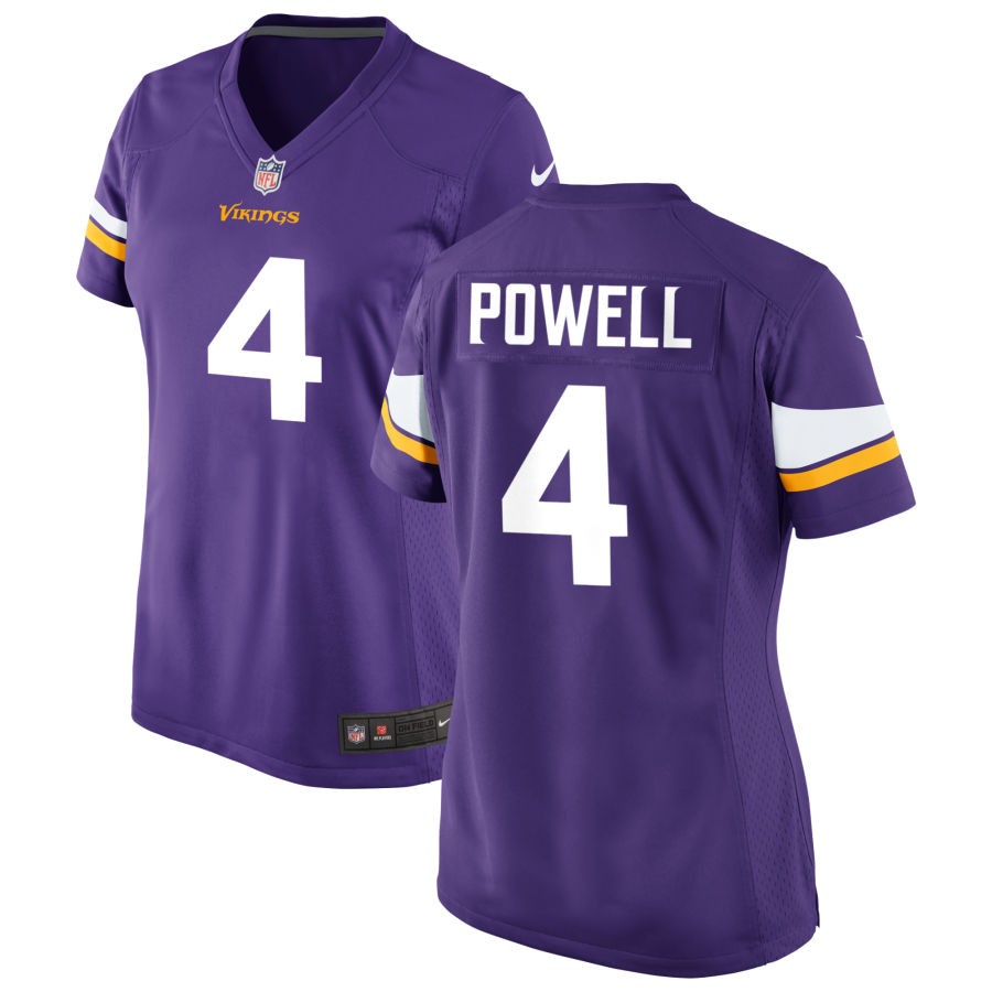 Women's Minnesota Vikings #4 Brandon Powell Purple Vapor Untouchable Stitched Jersey Women's Minnesota Vikings #4 Brandon Powell Purple Vapor Untouchable Stitched Jersey