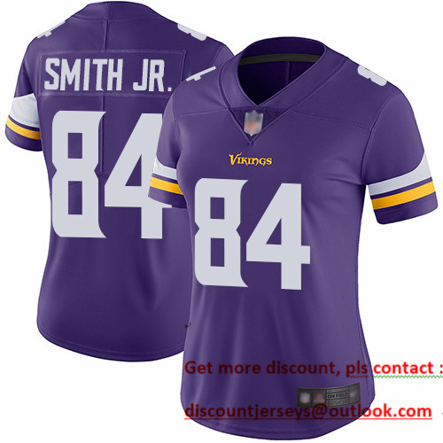 Vikings #84 Irv Smith Jr. Purple Team Color Women's Stitched Football Vapor Untouchable Limited Jersey Vikings #84 Irv Smith Jr. Purple Team Color Women's Stitched Football Vapor Untouchable Limited Jersey