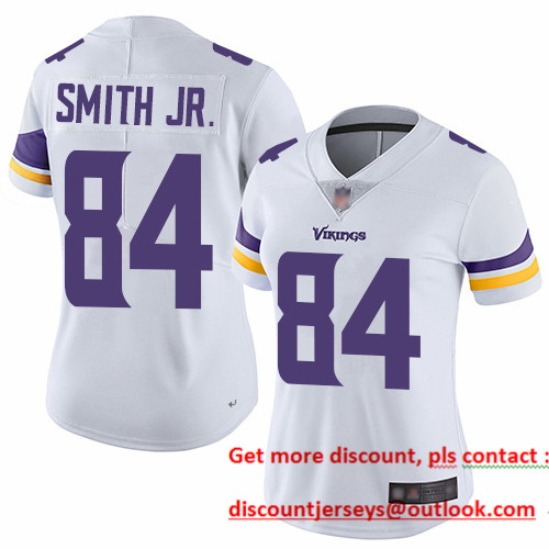 Vikings #84 Irv Smith Jr. White Women's Stitched Football Vapor Untouchable Limited Jersey Vikings #84 Irv Smith Jr. White Women's Stitched Football Vapor Untouchable Limited Jersey