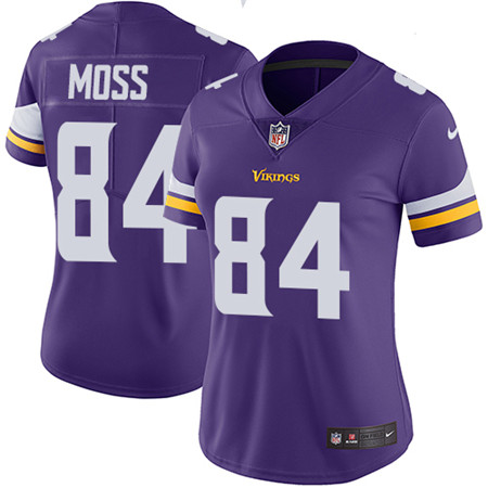 Nike Vikings #84 Randy Moss Purple Team Color Women's Stitched NFL Vapor Untouchable Limited Jersey Nike Vikings #84 Randy Moss Purple Team Color Women's Stitched NFL Vapor Untouchable Limited Jersey
