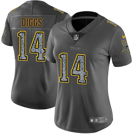 Nike Vikings #14 Stefon Diggs Gray Static Women's NFL Vapor Untouchable Game Jersey Nike Vikings #14 Stefon Diggs Gray Static Women's NFL Vapor Untouchable Game Jersey