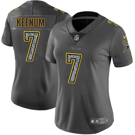 Nike Vikings #7 Case Keenum Gray Static Women's NFL Vapor Untouchable Game Jersey Nike Vikings #7 Case Keenum Gray Static Women's NFL Vapor Untouchable Game Jersey