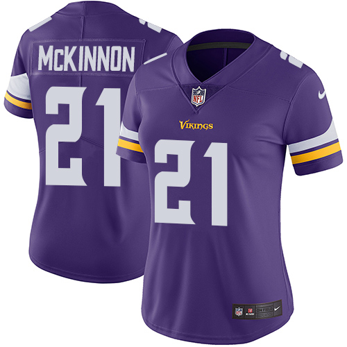 Nike Vikings #21 Jerick McKinnon Purple Team Color Women's Stitched NFL Vapor Untouchable Limited Jersey Nike Vikings #21 Jerick McKinnon Purple Team Color Women's Stitched NFL Vapor Untouchable Limited Jersey