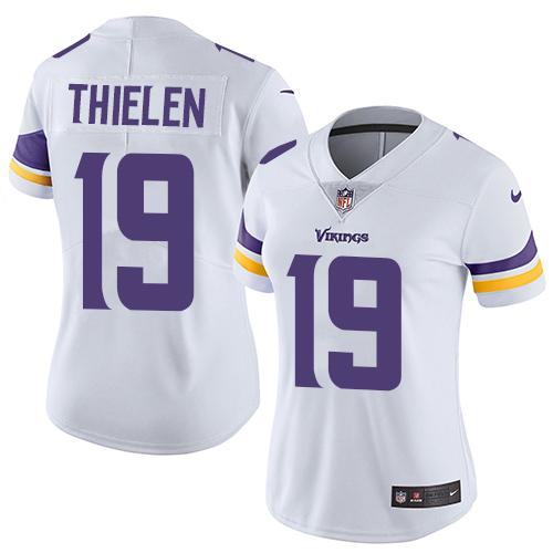 Nike Vikings #19 Adam Thielen White Women's Stitched NFL Vapor Untouchable Limited Jersey Nike Vikings #19 Adam Thielen White Women's Stitched NFL Vapor Untouchable Limited Jersey
